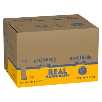 Best Foods® Real Mayonnaise Stick Pack 210 x 0.38 oz - Best Foods Real Mayonnaise is made with real eggs, oil, and vinegar for a rich, creamy flavor that your guests can savor.